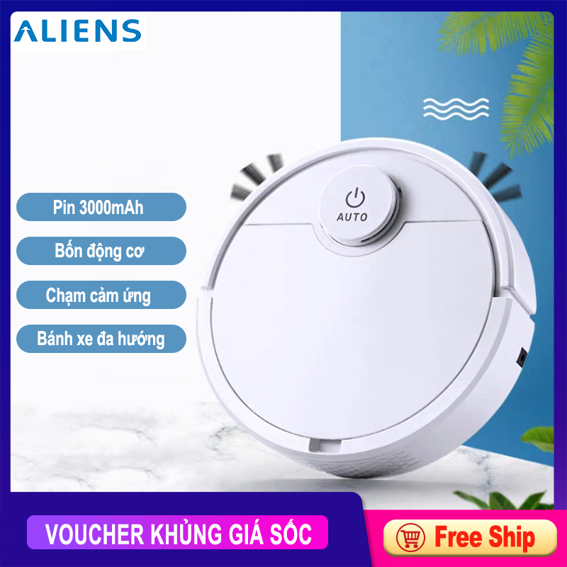 Máy Hút Bụi Robot, Robot Lau Nhà Hút Bụi, Robot Dọn Nhà 3 In 1. Thiết kế gọn nhẹ, nút chạm cảm ứng, vận hành êm ái, lau dọn thông minh, dung lượng pin lớn. MUA NGAY!