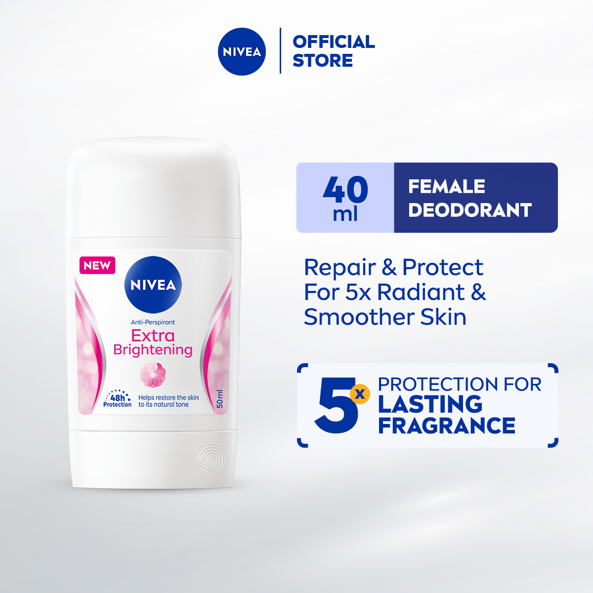 NIVEA Deodorant Female Extra Brightening Stick 50ml deodorant