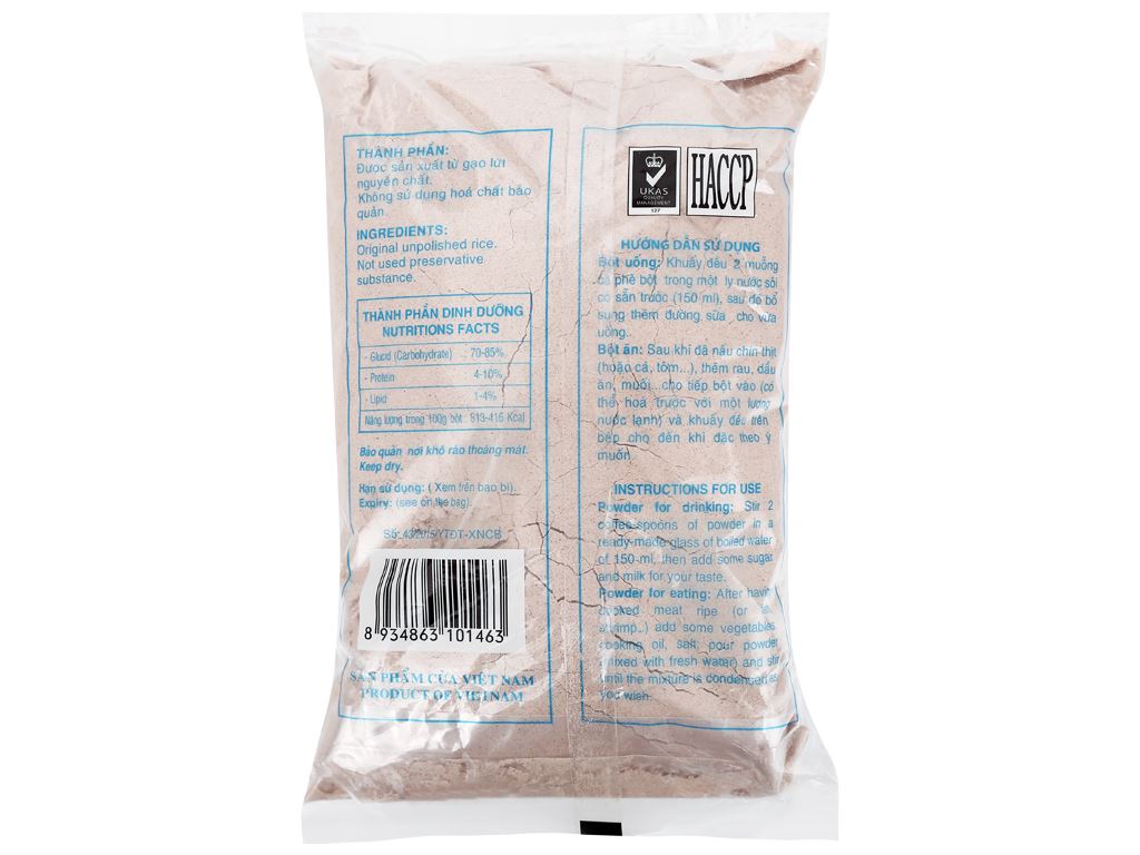 Bột gạo lứt Bích Chi gói 500g - 01463