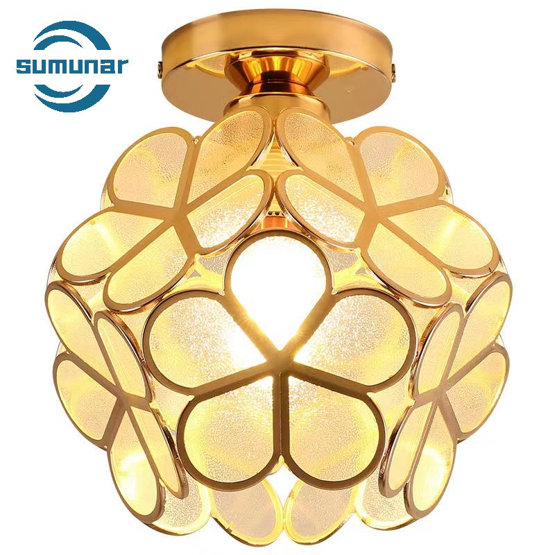 Đèn trần pha lê LED 20cm 9w Làm mờ ba màu