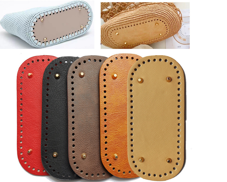 Đế túi da pu để túi móc len 10*22cm