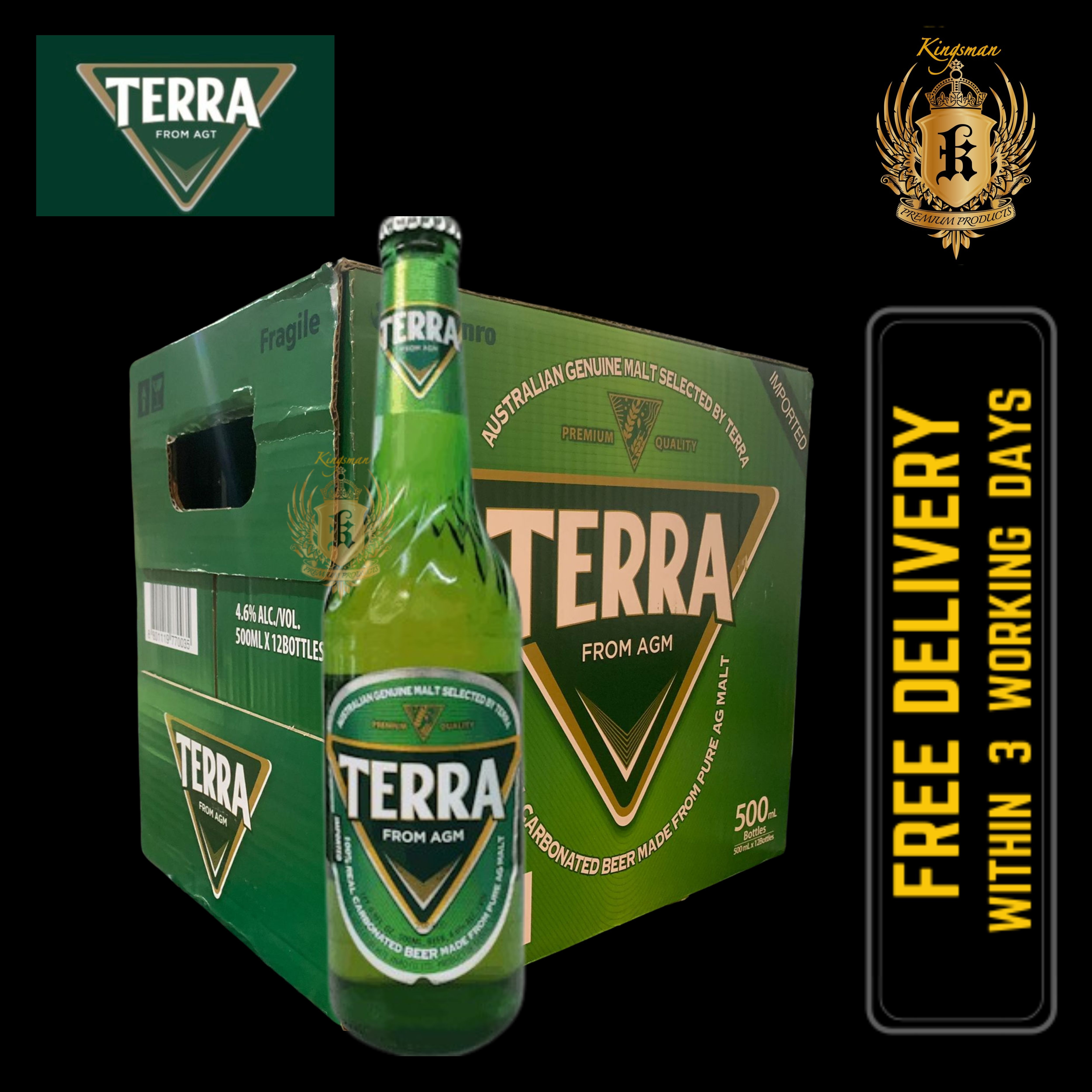 Terra Pure Malt Beer Bottle 500ml x 12 (BBD: Aug 2023) | Lazada Singapore