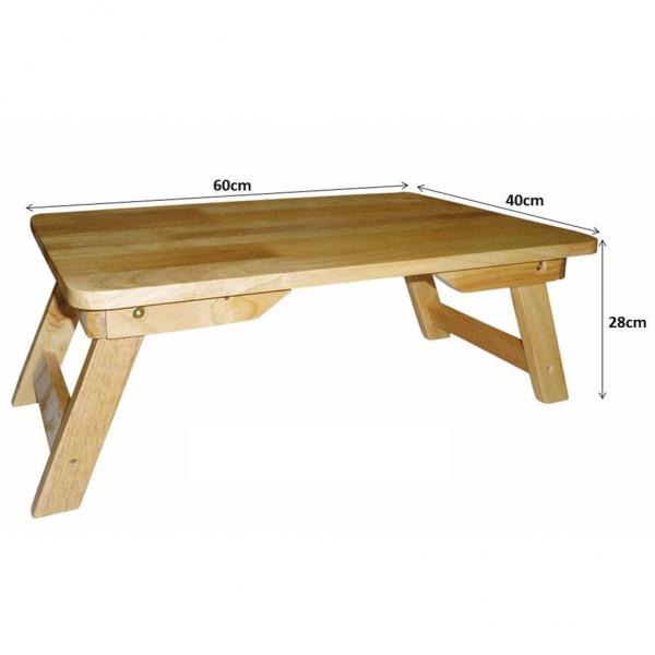 Bàn gỗ chân xếp gọn hình thang 40 x 60 x 24cm, bàn làm việc, bàn uống trà, cafe tiện dụng