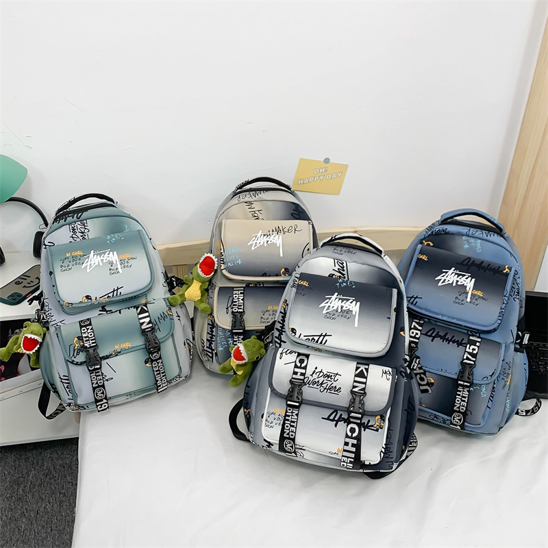 ARCTIC HUNTER Student backpack fashion graffiti large capacity backpack junior high school college student school bag