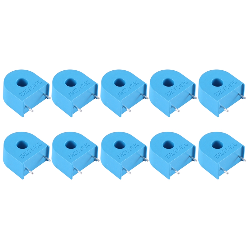 10pcs zmct103c 5a/5ma ct103 precision miniature current transformer in-line 2-pin dip-2