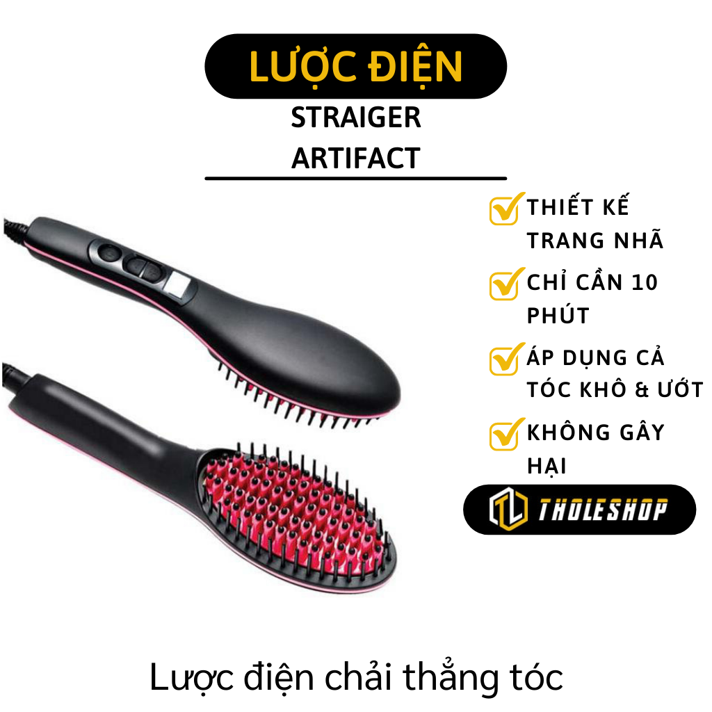 Lược điện chải thẳng tóc Straiger Artifact - Máy duỗi tóc, lược duỗi tóc bằng điện, tiện lợi - Lược điện thẳng tóc