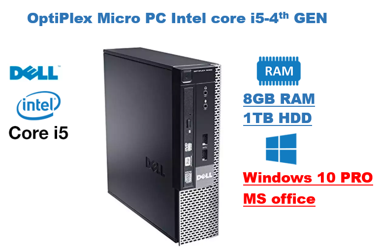 Dell Optiplex 90 Micro Pc Desktop Computer Intel Core I5 4th Gen 8gb Ram 1tb Hdd Win10 Pro Ms Office With Free Wifi Dongle Refurbished Lazada Singapore