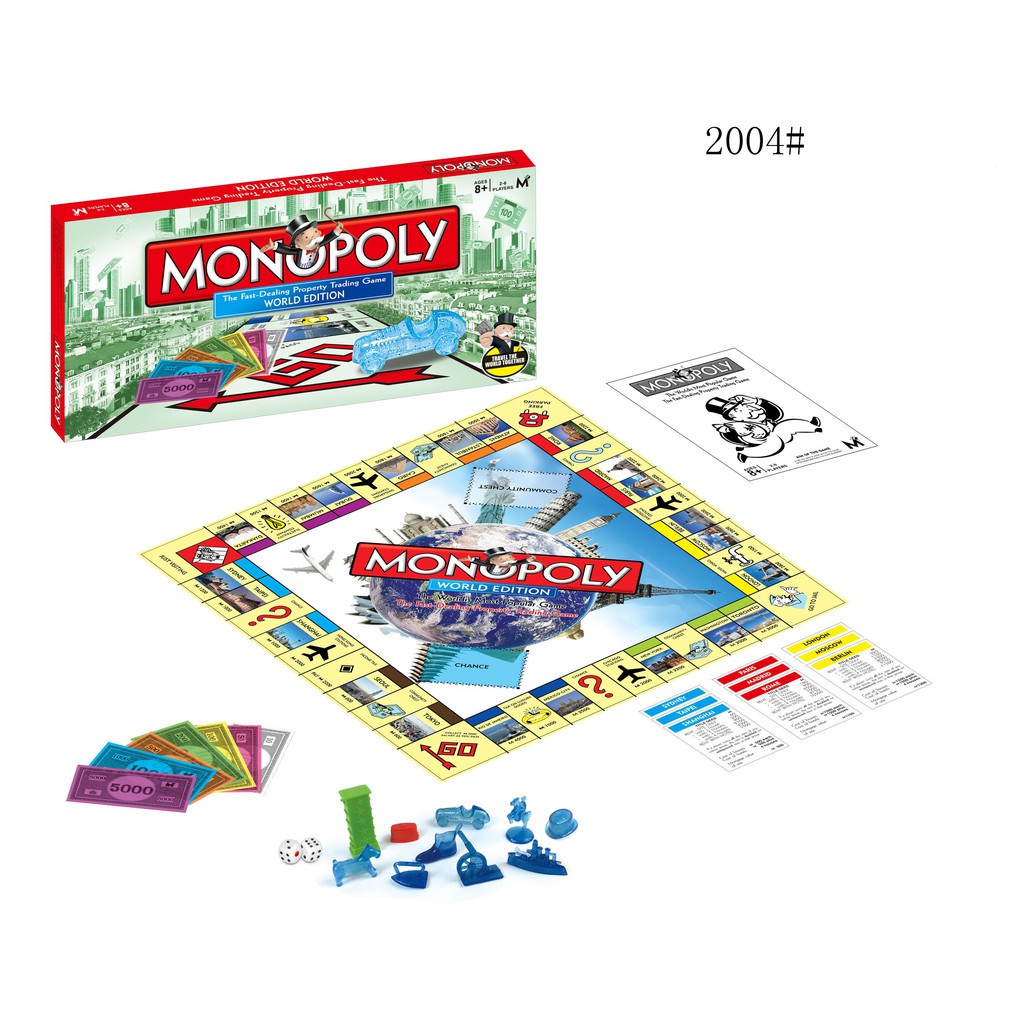 Monopoly Classic Edition Strategy Game English Version Party Board Game ...