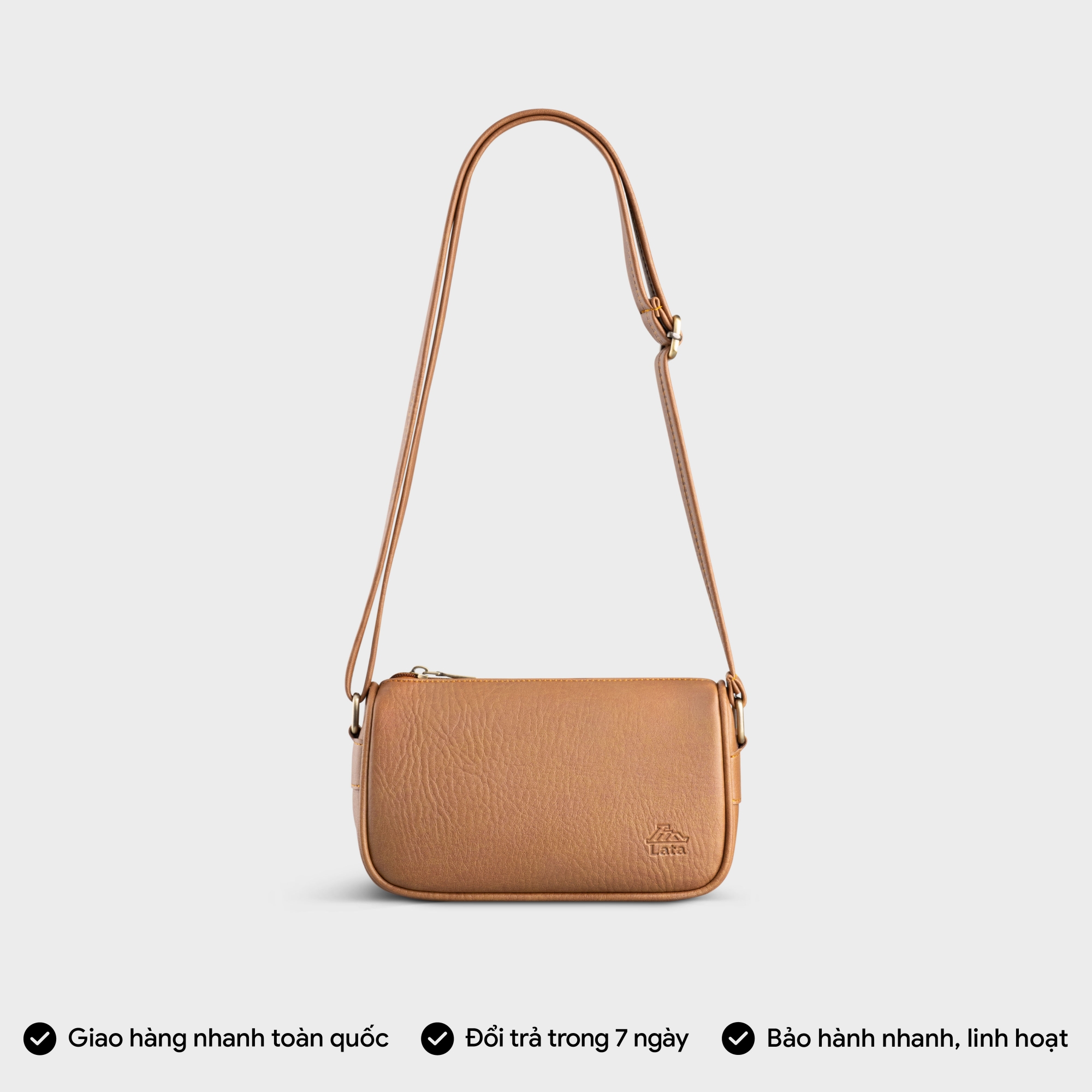 Túi Lata (Thời trang nữ đi chơi size 21 - Túi đeo chéo da HN119)