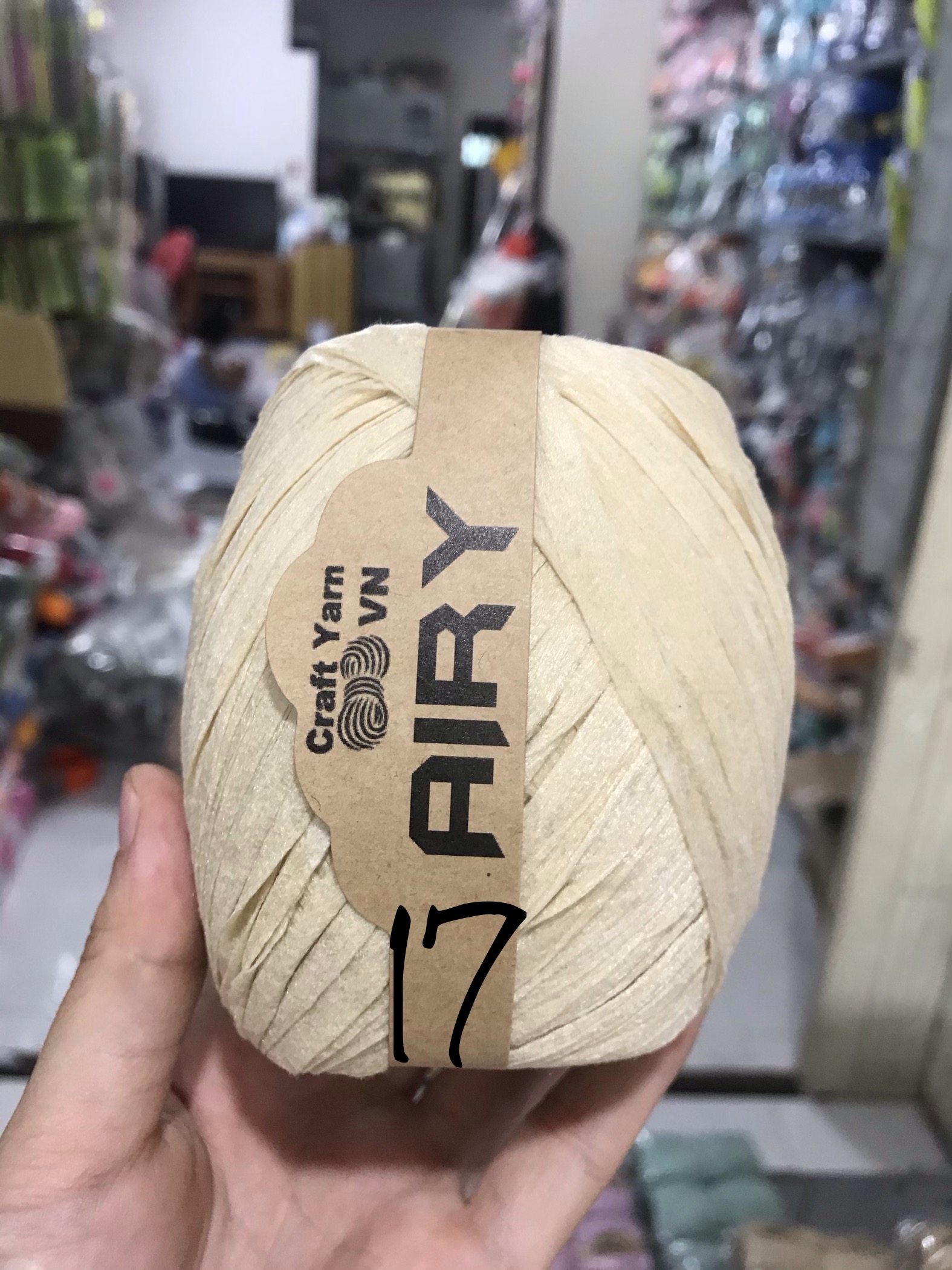 Sợi cọ giấy Airy Craft Yarn mềm, mịn, nhẹ chuyên móc mũ, túi - Mã màu 1-20