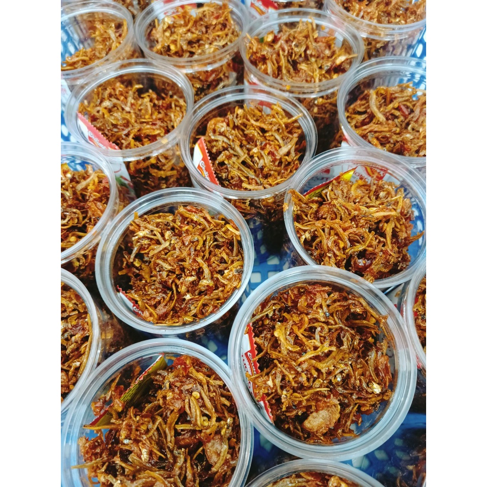 Hủ 250g cá cơm sữa/cá cơm ngần rim ớt tỏi - đặc sản quê