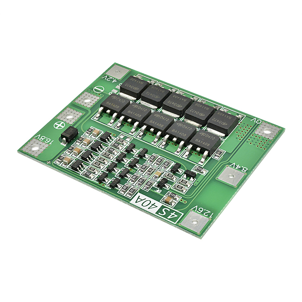 [Seasboat] BMS 3S/4S 40A 60A Protection Circuit For Lithium Li-ion 18650 Battery Booster, Balanced For Drill Motor 11.1V 12.6V / 14.8V 16.8V - INTL BMS Balanced/Enhanced Protection Board