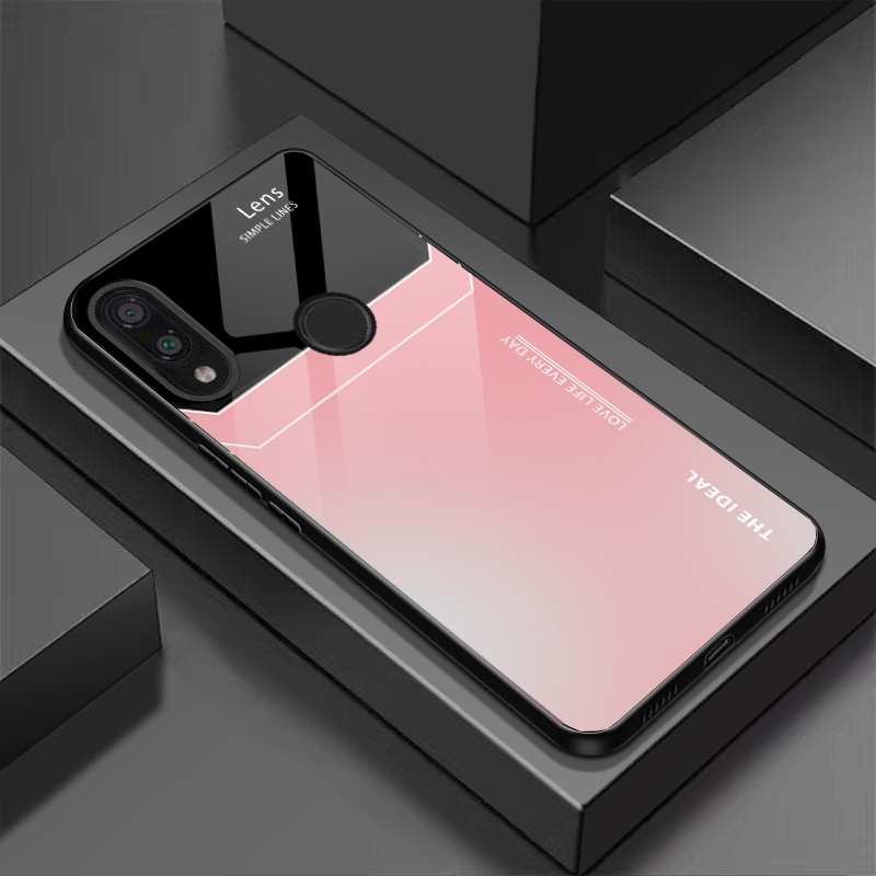 Ốp lưng xiaomi redmi 7, note 7, note 7 pro mặt lưng kính, chống sốc, thiết kế riêng