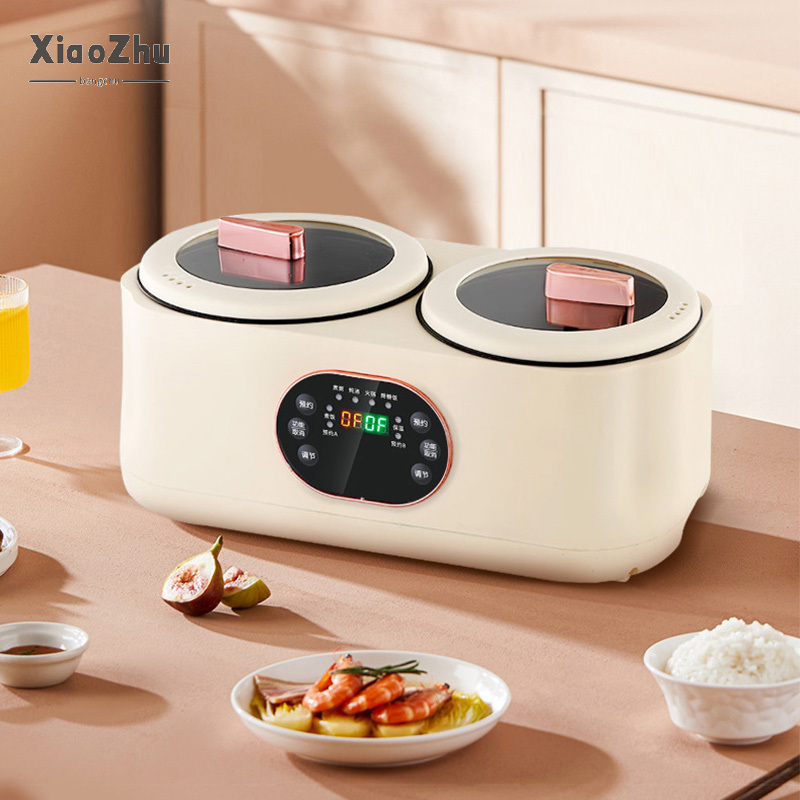 XiaoZhubangchu Double-gallon rice cooker, fully automatic rice cooker, multi-function mandarin duck electric hot pot, steaming smart electric cooker