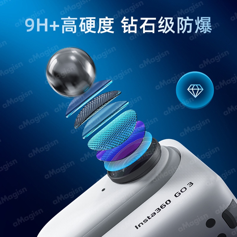 Đối với insta360 Go 3 屏幕鋼化膜保護膜運動相機配件
