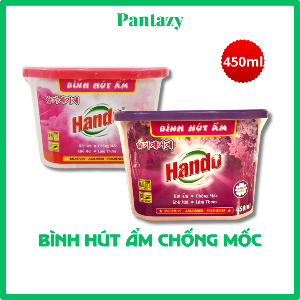 Bình hút ẩm Hando 450ml (huơng hồng, lavender)