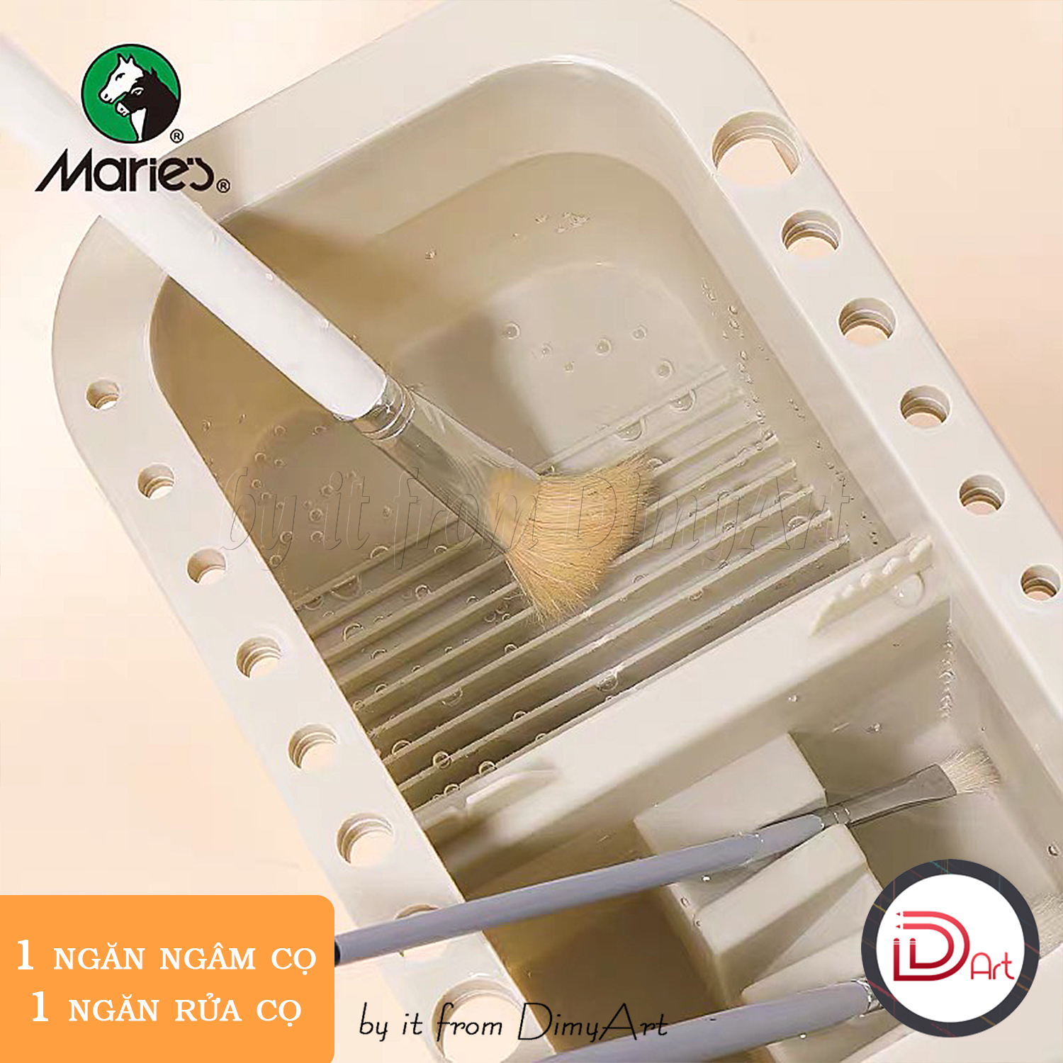 Xô rửa cọ vẽ đa năng MARIE's