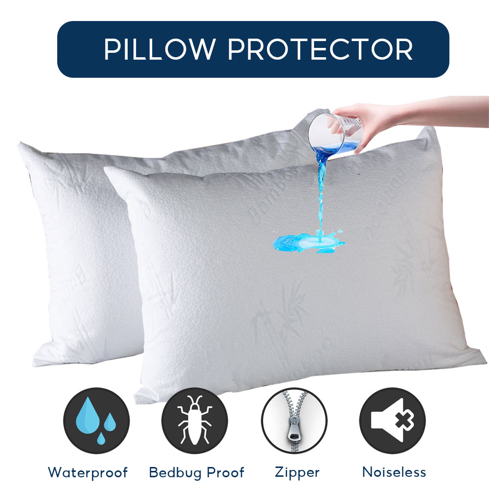 waterproof pillow protector with zip