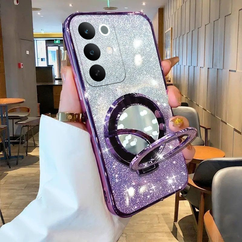 New%20Phone%20case%20Realme%20C85%20Pro%20Back%20cover%20with%20Makeup%20Mirror%20Holder%20Stand%20Luxury%20Shiny%20Gradient%20Plating%20Glitter%20Slim%20For%20Realme%20C85%20case%20-%20Image%205