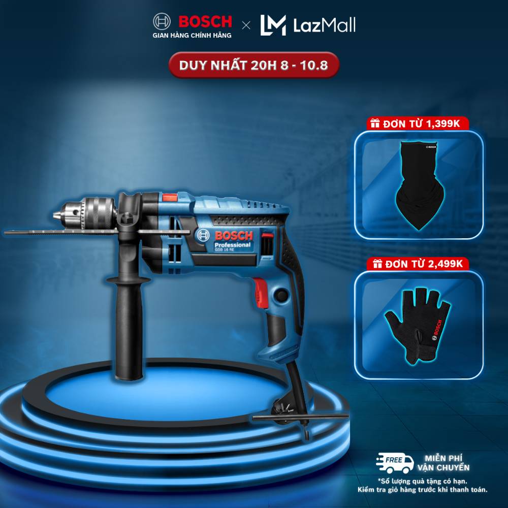 Máy khoan động lực Bosch GSB 16 RE (Hộp nhựa)
