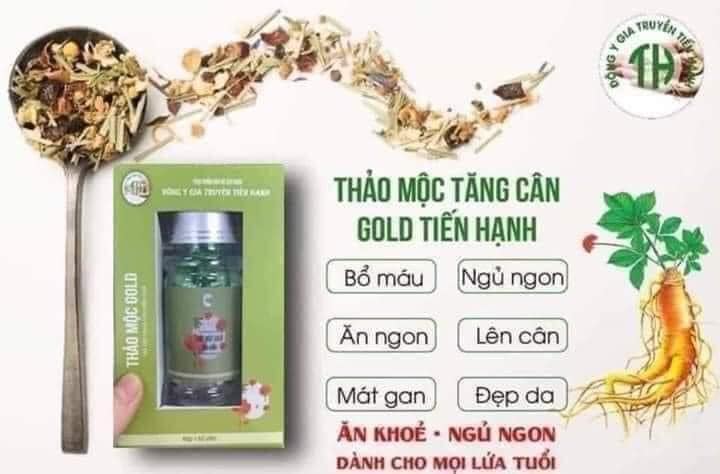 [Chính Hãng}[Siêu Rẻ] Thảo Mộc Tăng Cân Gold Tiến Hạnh