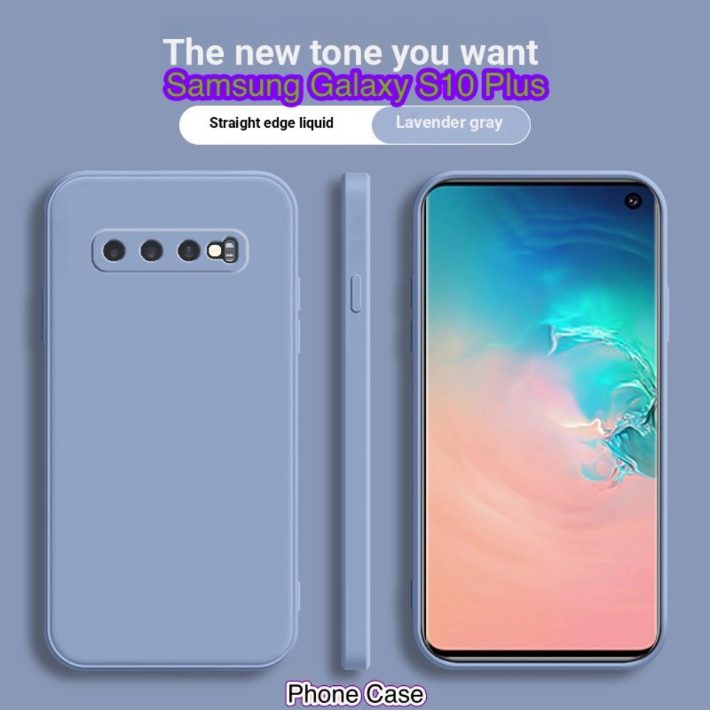 【Public】For Samsung Galaxy S10 Plus Case Classic Design Precise Cutouts Anti-Fingerprint Sweat-Resistant Smooth Touch Premium Texture Shockproof Protective Cover. 
