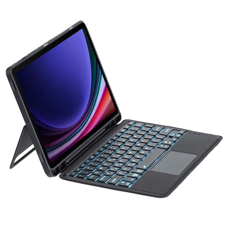 Magic TouchPad Backlight Keyboard Case for Galaxy Tab S9 11 inch 2023, Vertical Stand Detachable Keyboard Case for Samsung Tab S9 FE Plus 2023, Tab A9 Plus 2023, Tab S9 Plus/S8 Plus/S7 FE/S7 Plus, Tab S8/S7, S6 Lite, Tab A8