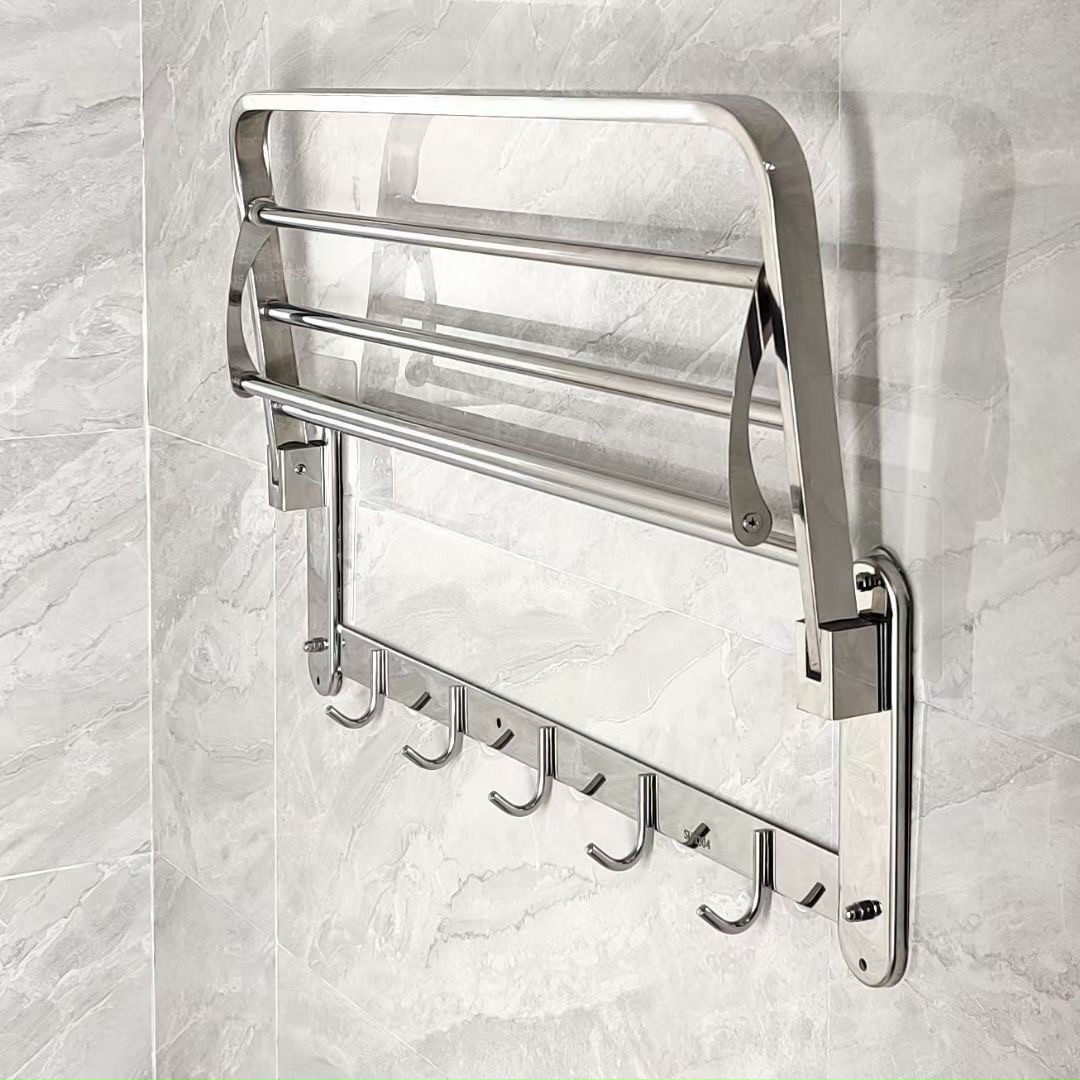 GIÁ GẤP TREO KHĂN PHÒNG TẮM INOX