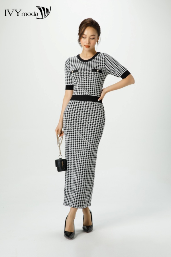 Đầm len ôm body dáng dài moda IVY Moda MS 42B8868