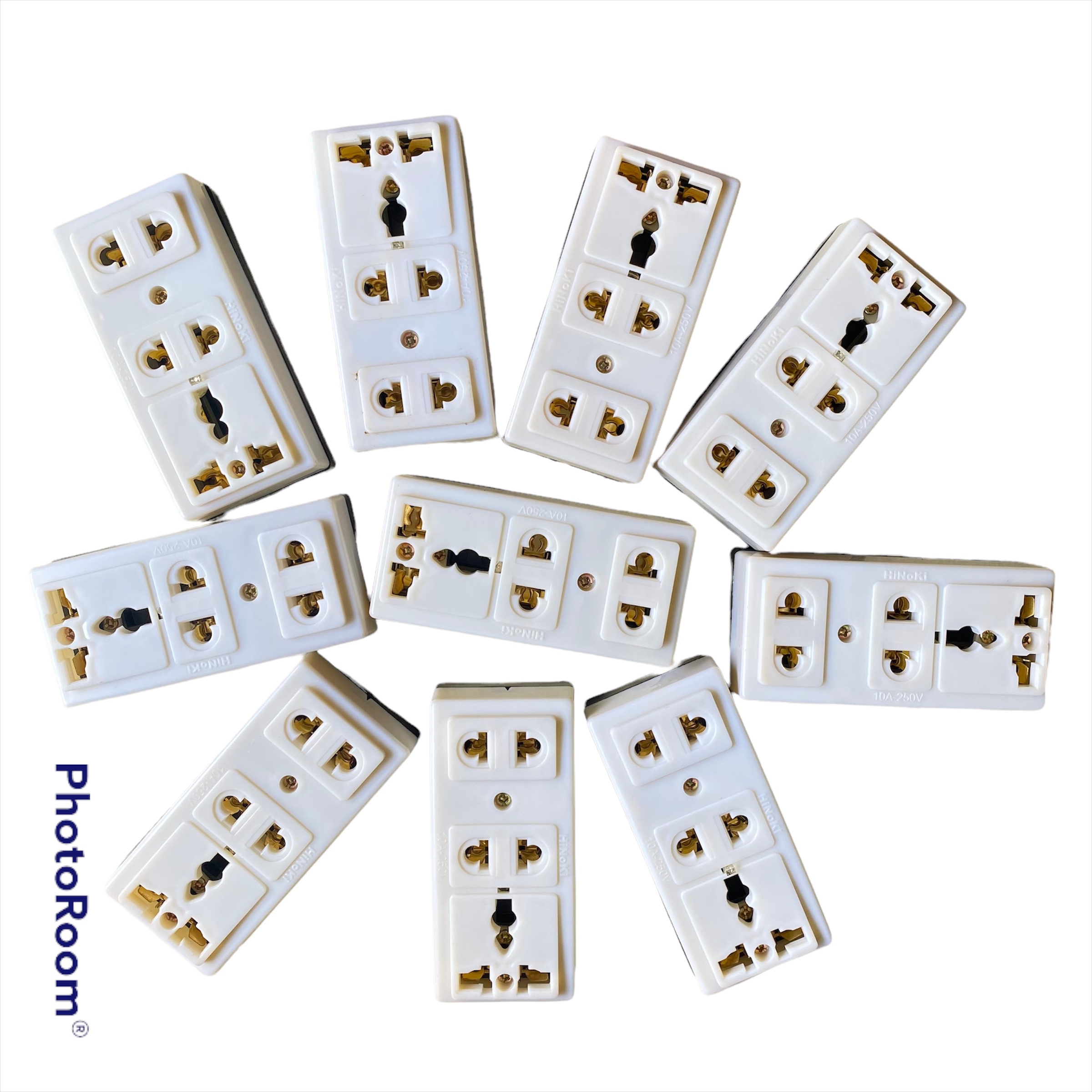 Ổ cắm điện 3 ngả HINOKI 10A-250V