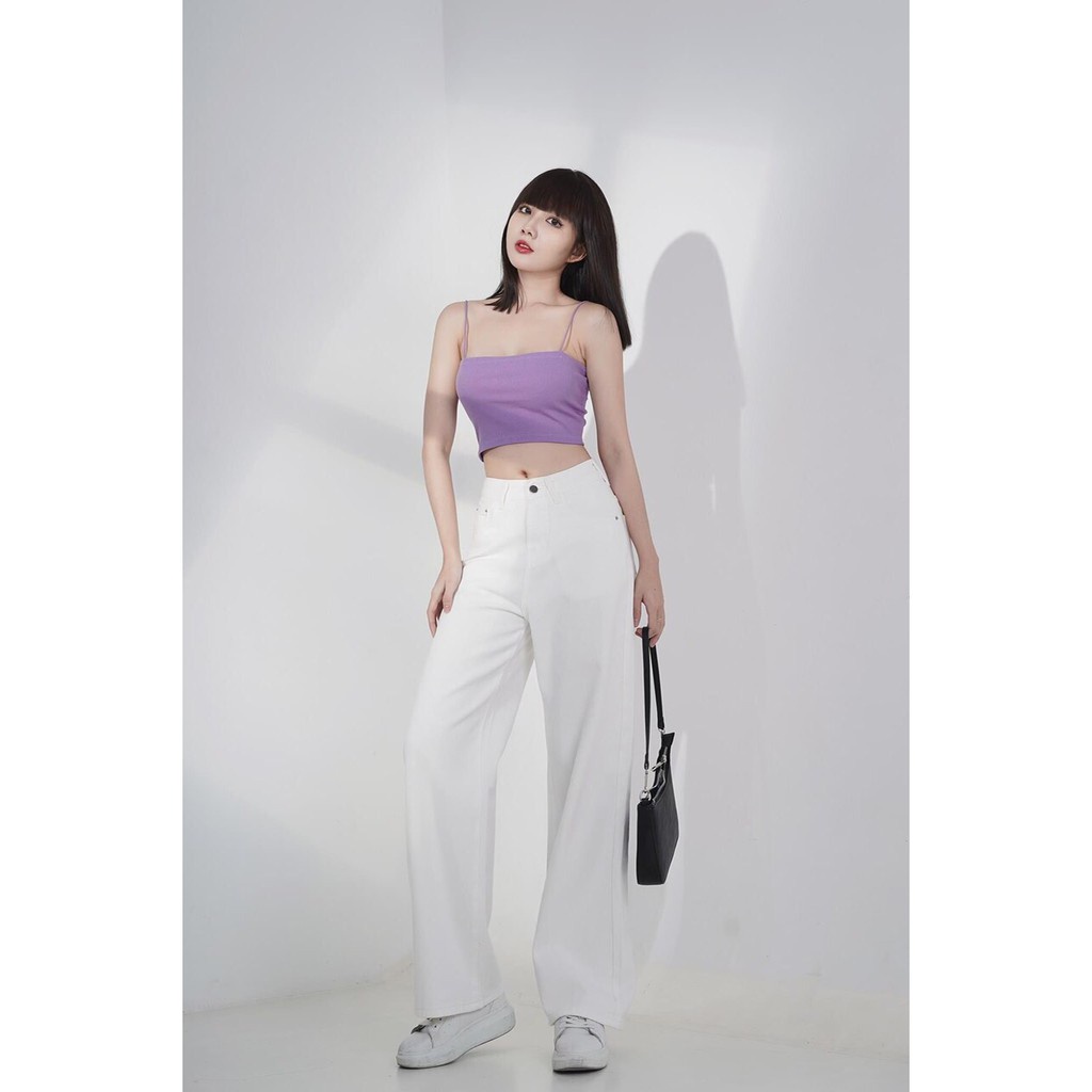Áo Croptop 2 Dây Sợi BÚN chất Cotton AO34
