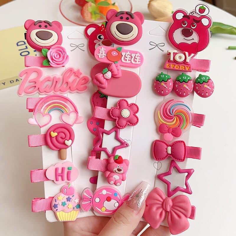 Kẹp tóc mái gấu dâu dễ thương siêu cute