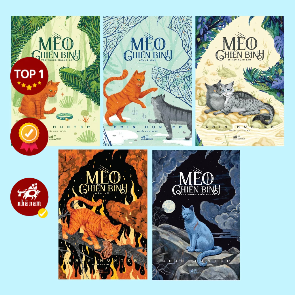 Sách - Series Mèo chiến binh (Tập 1-2-3-4-5) (Erin Hunter) (Nhã Nam)