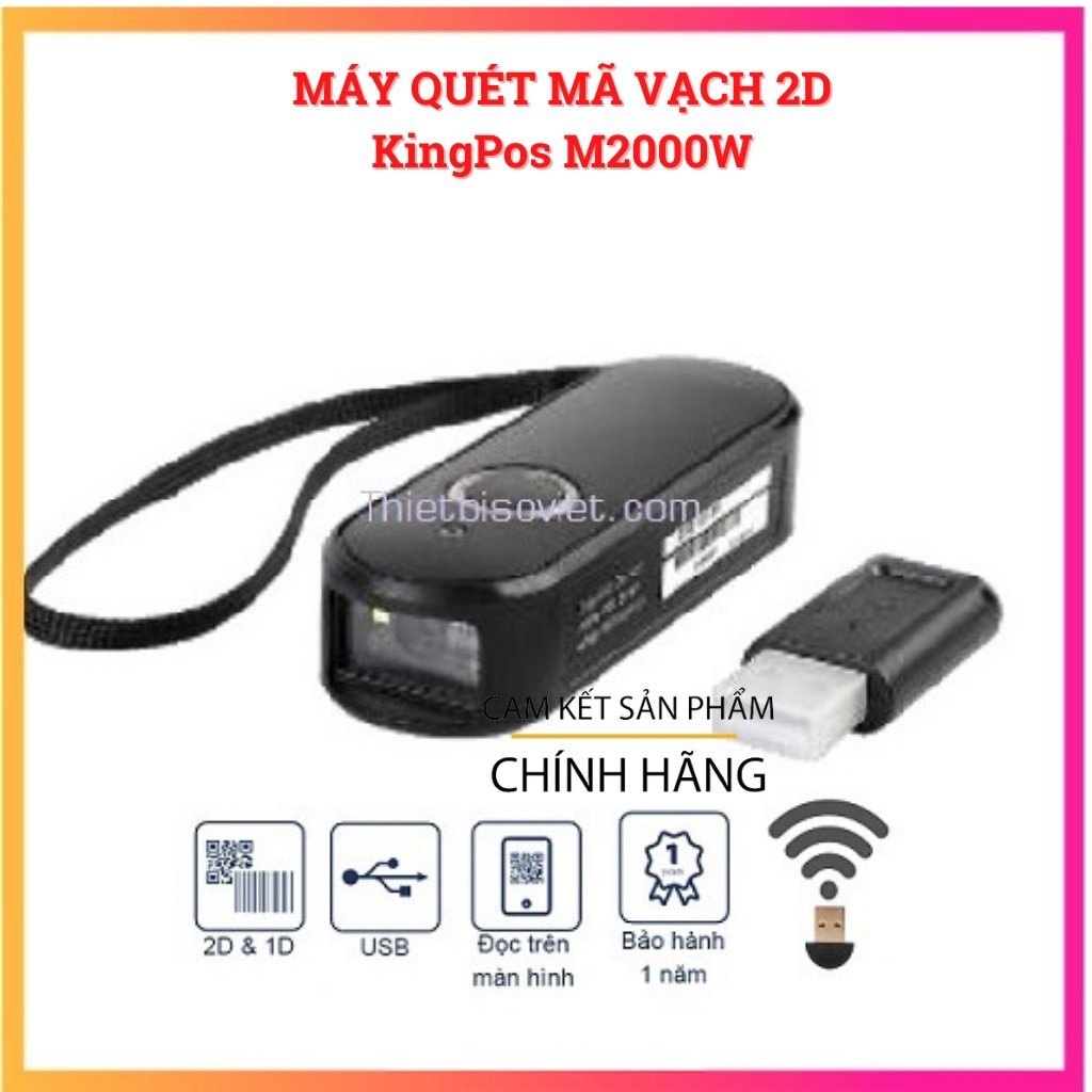 Máy quét mã vạch mini bỏ túi bluetooth và wireless M2000W