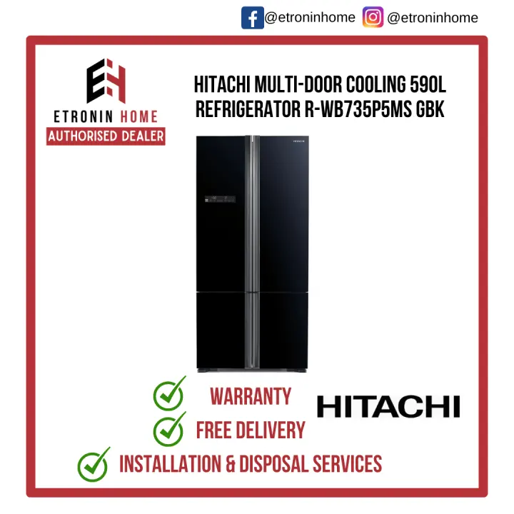 Hitachi Multi Door Cooling 590l Refrigerator R Wb735p5ms Gbk Lazada Singapore