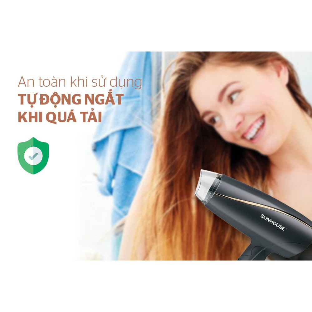 Máy sấy tóc SUNHOUSE màu đen 1200W SHD2306