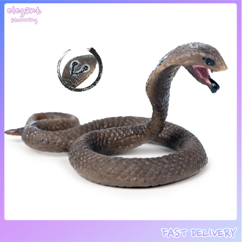 elegantstunning Simulation Snake Toys Halloween Tricky Realistic Python Wild Animal Model Ornaments Scary Snake Toys