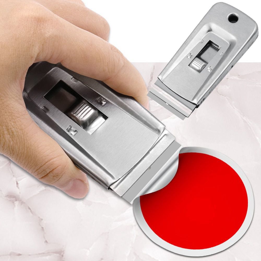 Auto Retract Razor Scraper Retractable Stainless Steel Scraper Metal Blade Single Edge Razor ...