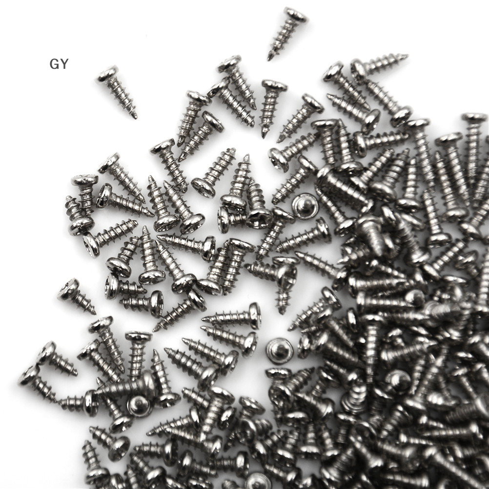 GY 100pcs M2 Screw Thread Diameter Round Head Cross Screws Self Tapping Screw