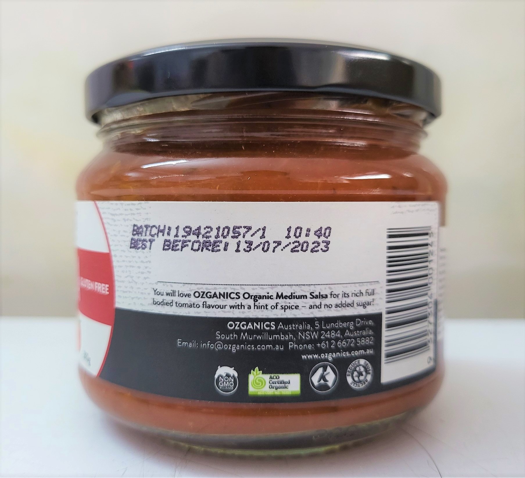 310g - medium organic xốt salsa hữu cơ cay vừa australia ozganics salsa - ảnh sản phẩm 5