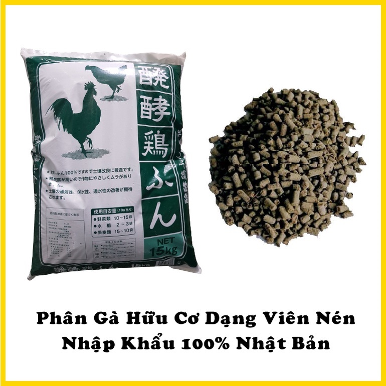 Phân gà Nhật Bản đã xử lý vi sinh 1kg (viên nén)