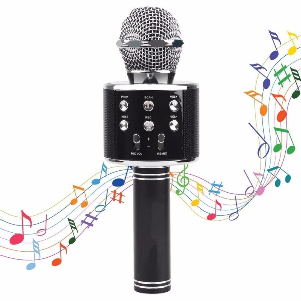 (SỈ) Mic Hát Karaoke Kèm Loa Bluetooth WS-858 Đa Năng