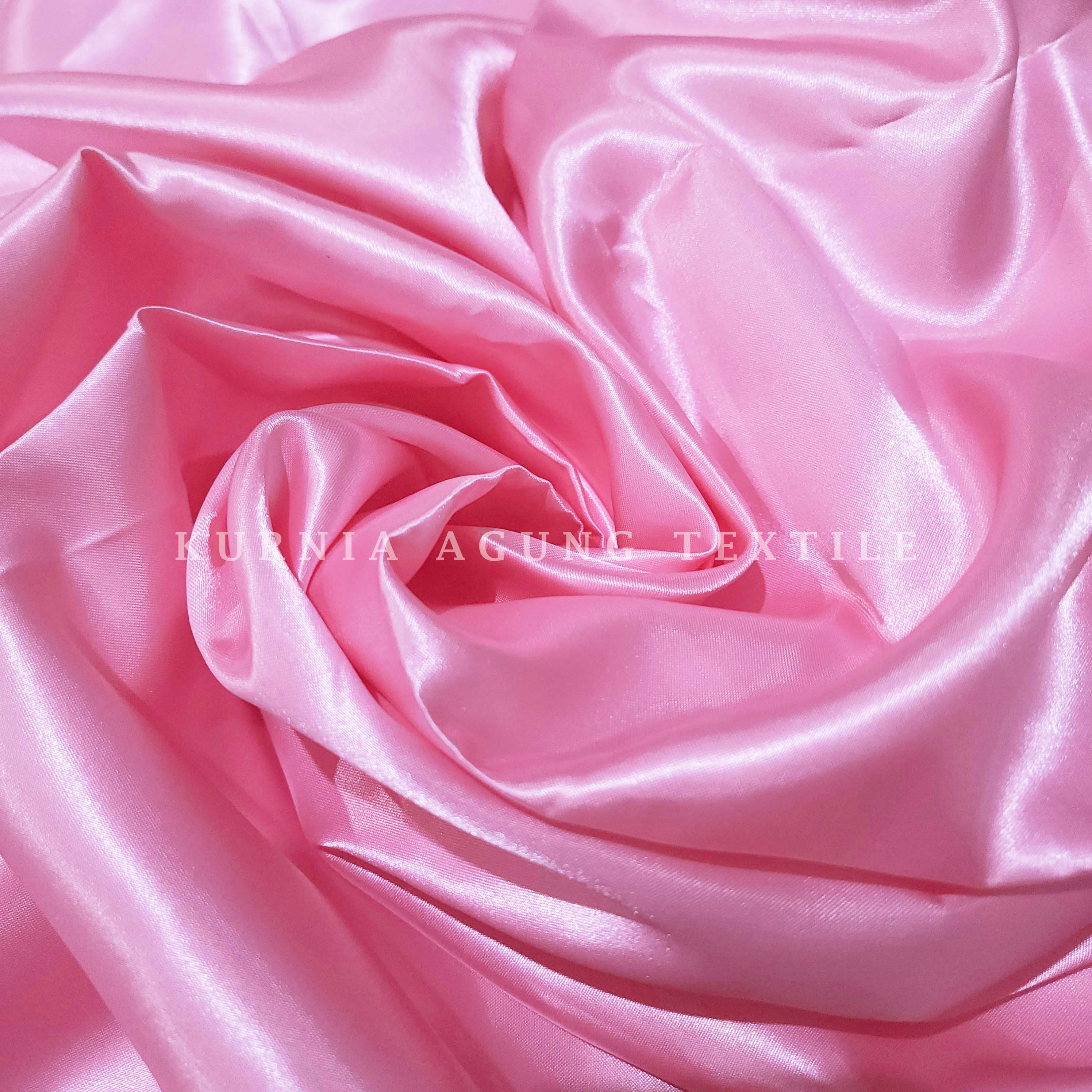 Kain Satin England Roll Gulungan Rollan Tebal Polos Bahan Gaun