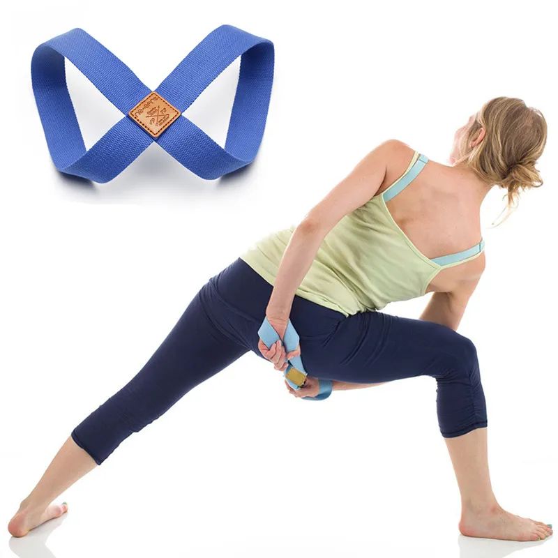 1pc Women Yoga Stretch Strap Belt 8-shaped Yoga Pull Up Belt Rope for Wrist  Waist Leg Training Gym Accessories Fitness Equipment