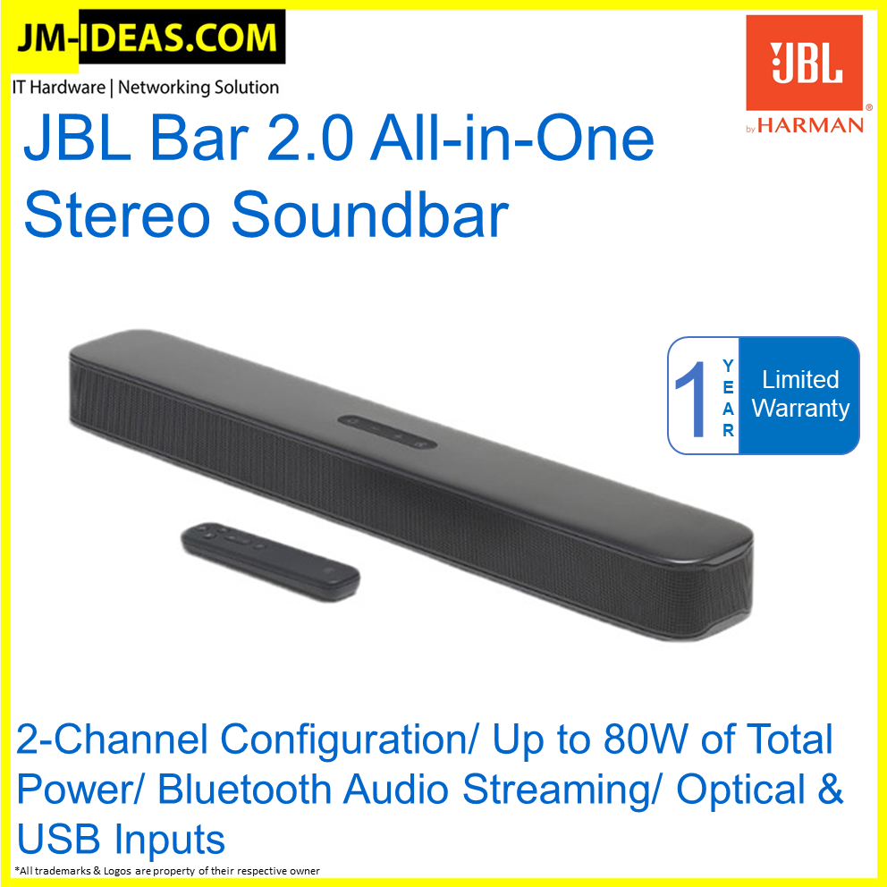 JBL Bar 2.0 All-in-One Stereo Soundbar 