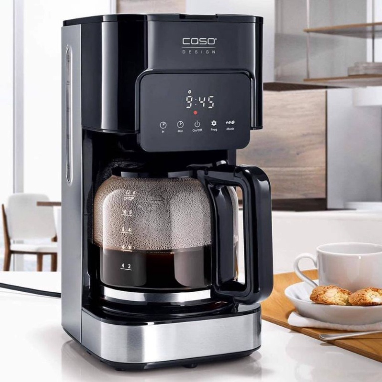 Máy Pha Cafe CASO COFFEE TASTE & STYLE THERMO, Máy Pha Cà Phê Gia Đình, Văn Phòng, Máy Pha Café Mini, Máy Pha Cafe Tự Động, Dễ Dàng Tháo Rời, Vệ Sinh, Chất Liệu Thép Không Gỉ, Nhập EU, BH 12 Tháng