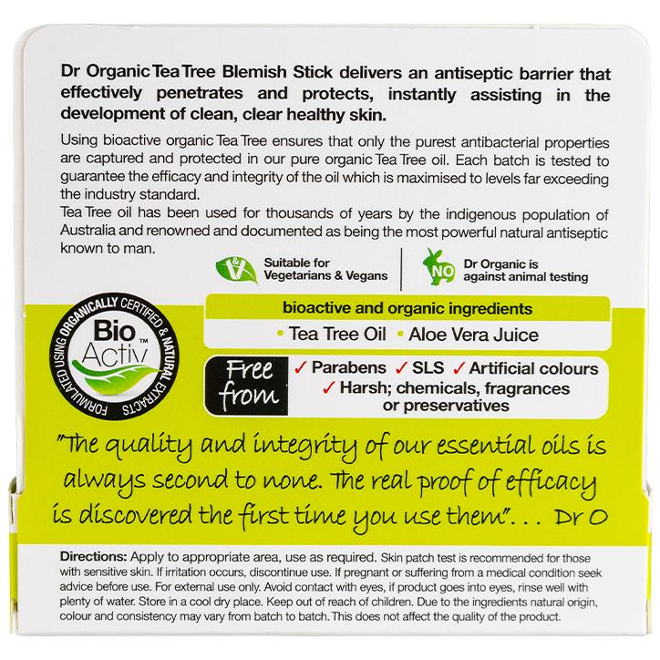 bioactive skincare organic tea tree blemish stick