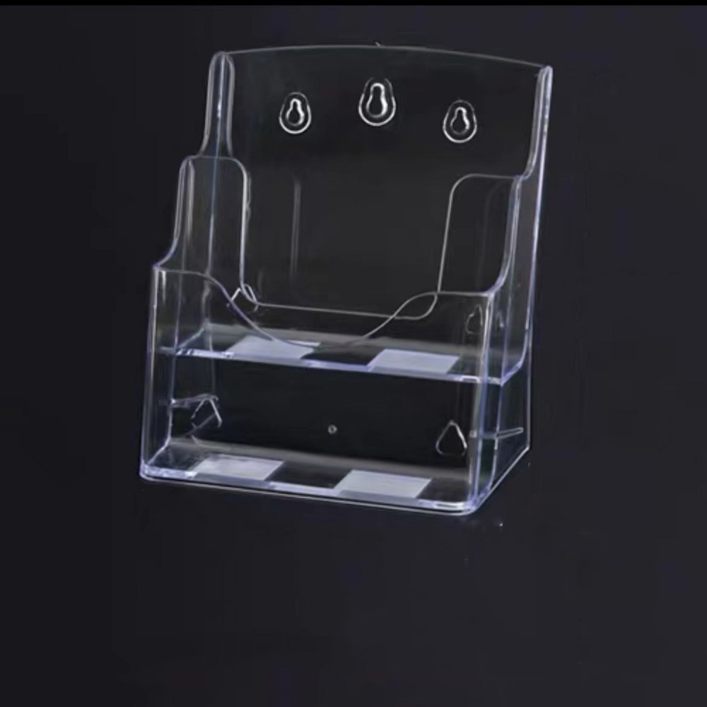 Durable A4/A5/A6 Clear Flyers Display Stand 2/3/4 Layers Wall Mount Brochure Holder Space Saving Hanging Hole Acrylic Magazine Organizers Literature. 