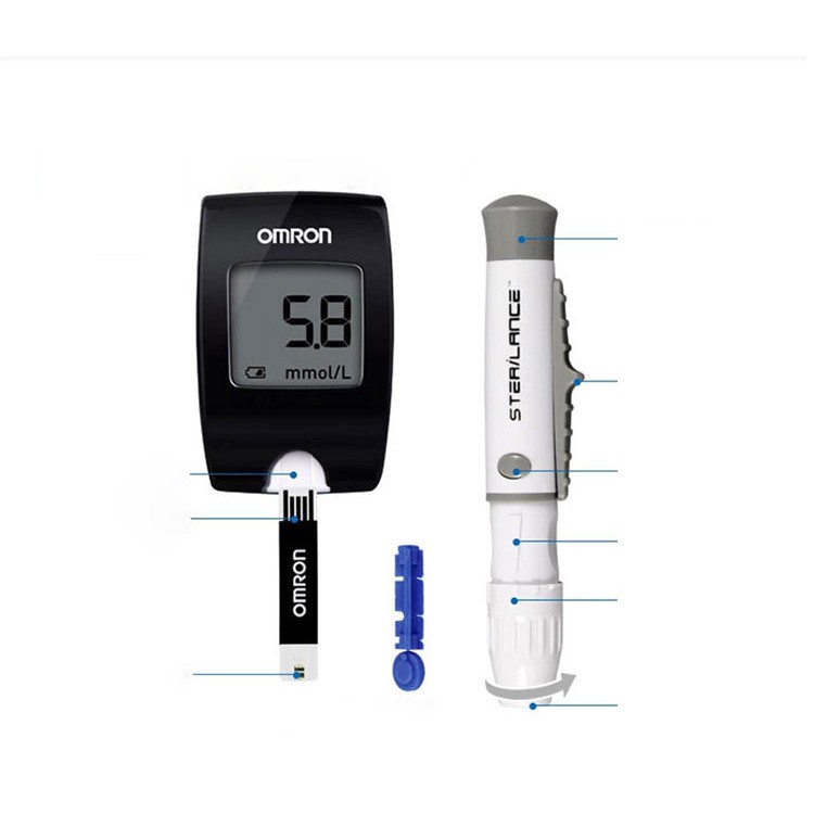 Máy đo đường huyết OMRON HGM-114 (Mẫu Trung)
