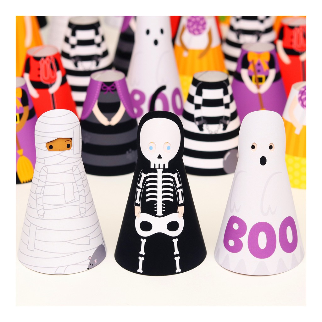 Mô hình giấy Lễ hội Búp bê Halloween